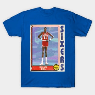 MANUTE BOL Retro Style 90s Basketball Card T-Shirt